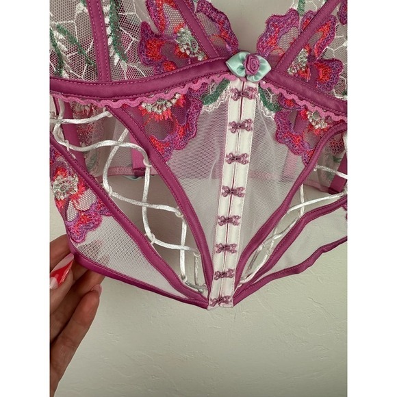 NWOT For Love and Lemons SAMPLE Tie Sleeve Corset SML - Picture 5 of 10